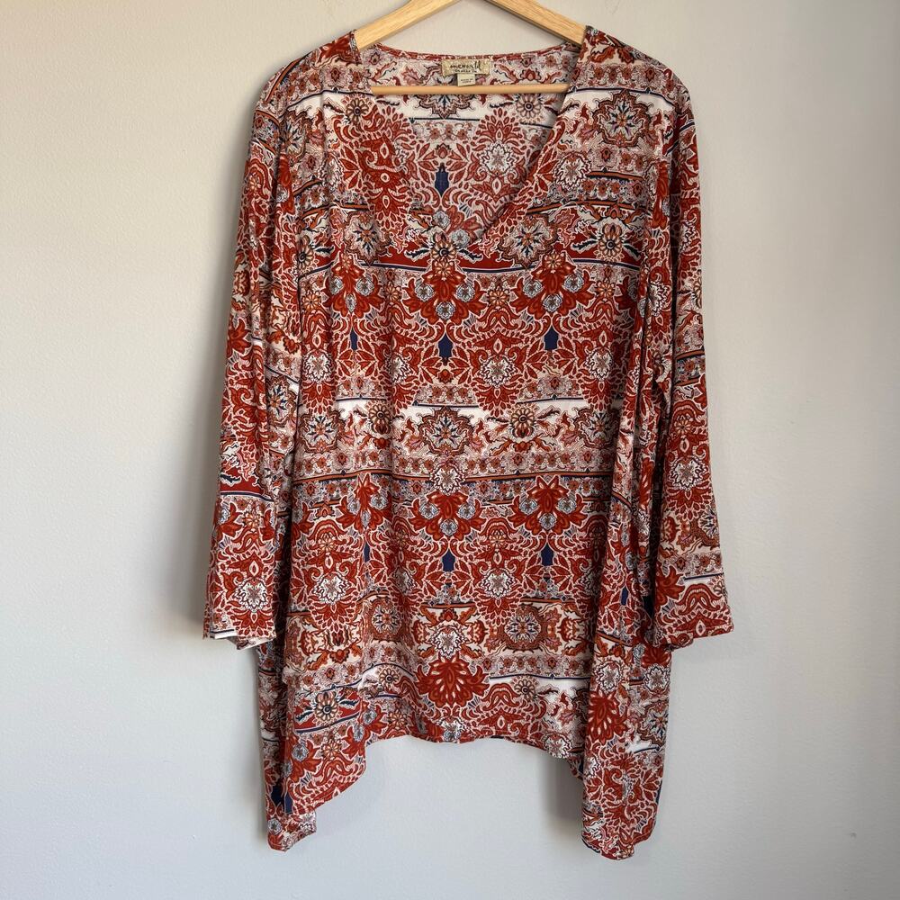 One World Womens Asymmetric Boho Festival Hippie Bohemian Paisley Aztec Floral